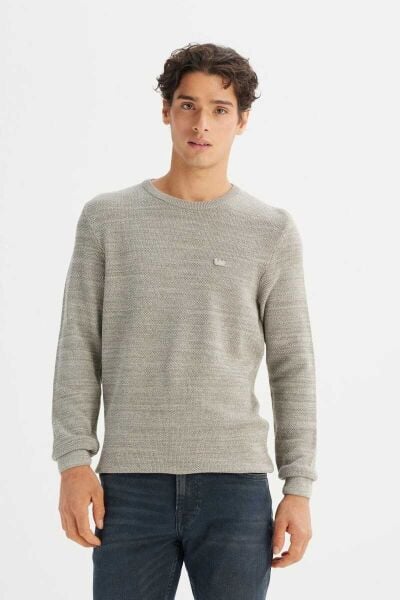 LEE L2520364614 Bej Erkek Regular Fit Triko Kazak