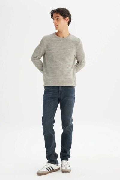 LEE L2520364614 Bej Erkek Regular Fit Triko Kazak