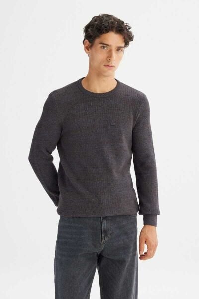 LEE L2520364220 Kahve Erkek Regular Fit Triko Kazak