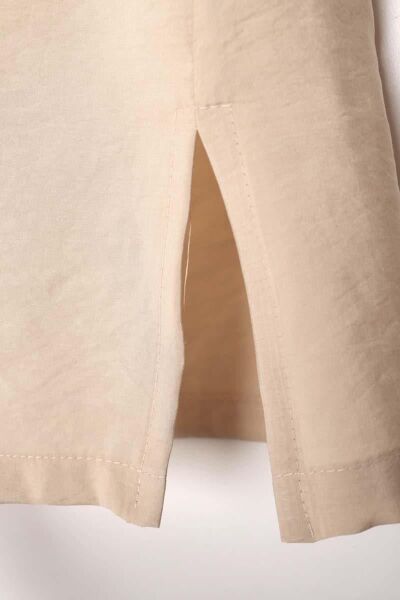 Allday BDX16021AL0 Bej Kadın Basic Sıfır Kollu İçlik Tunik