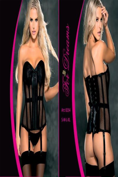 For Dreams 8254 Kadın Siyah Fantezi Gecelik