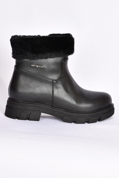 Pierre Cardin 52059 Kadın Siyah Cilt Deri Bot