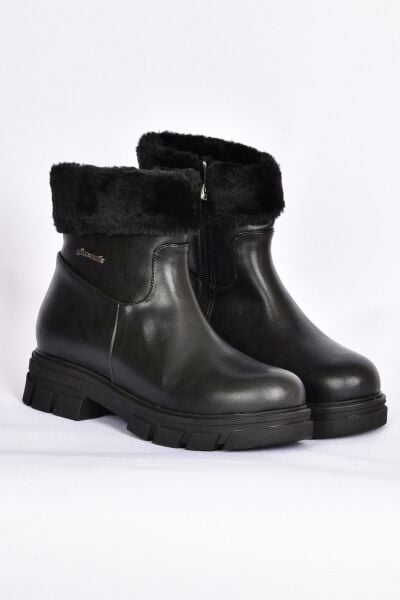 Pierre Cardin 52059 Kadın Siyah Cilt Deri Bot