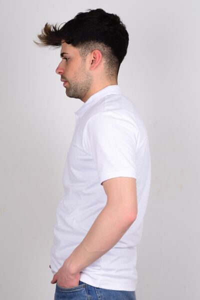 Lee L211810102 Beyaz Polo Yaka Erkek T-shirt