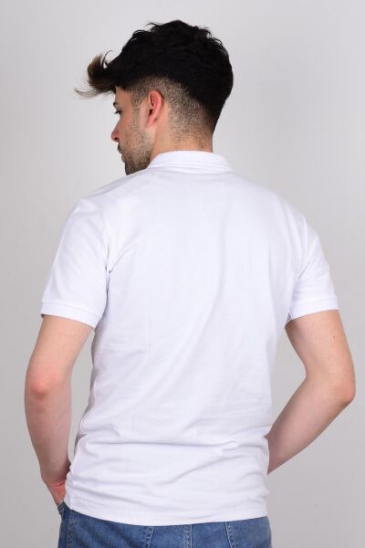 Lee L211810102 Beyaz Polo Yaka Erkek T-shirt