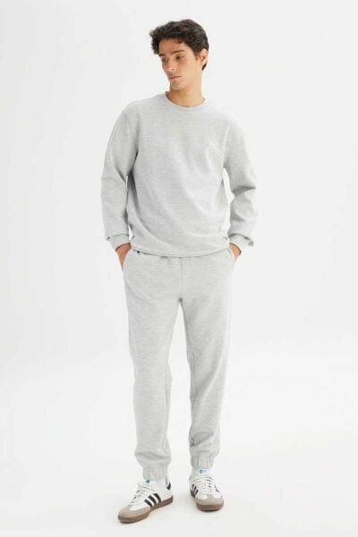 LEE L252030836 Gri Erkek Bisiklet Yaka Regular Fit Sweatshirt