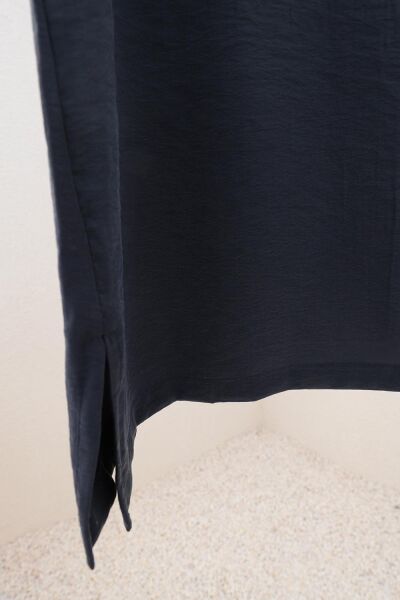 Allday BDX16021AL0 İndigo Kadın Basic Sıfır Kollu İçlik Tunik