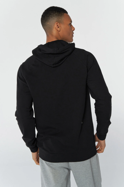 Hummel 921556-2001 Siyah Baskılı Kapüşonlu Erkek Sweat