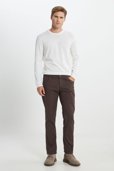Altınyıldız ACE012510147 Kahverengi Erkek 5 Cepli Silim Fit Pantolon