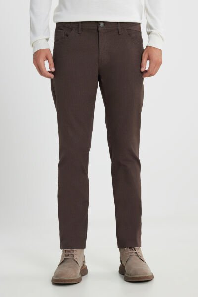 Altınyıldız ACE012510147 Kahverengi Erkek 5 Cepli Silim Fit Pantolon