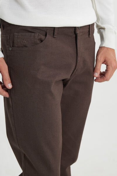 Altınyıldız ACE012510147 Kahverengi Erkek 5 Cepli Silim Fit Pantolon