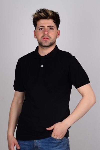 Lee L211810001 Siyah Polo Yaka Erkek T-shirt