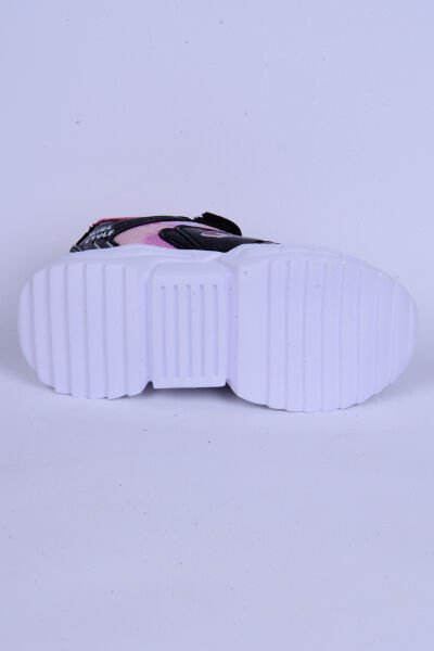 Lafonten 732 P Fileli Deri Detaylı Rahat Taban Esnek Hafif Siyah-Pembe Günlük Kız Çocuk Ayakkabı