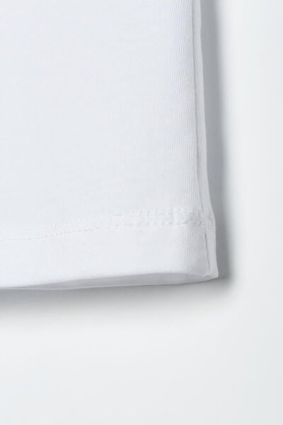 Allday BOX16008AL1 Beyaz Kadın %100 Pamuklu Kolsuz Kapama Tunik