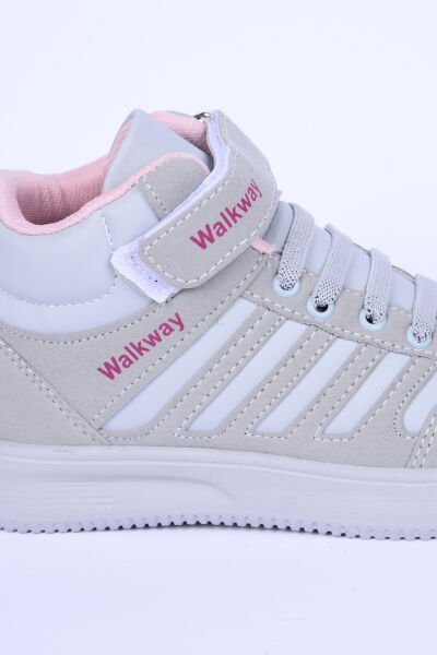 Walkway Mely 2334 Deri-Süet Boğazlı Rahat Taban Buz-Pudra Günlük Kız Çocuk Spor Ayakkabı
