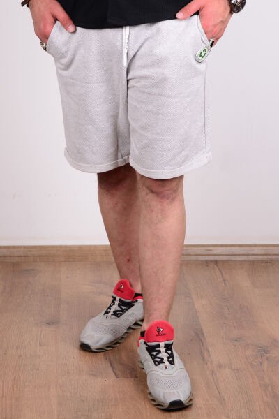 Cazador 24YCEEO06095 Gri Erkek Slim Fit  Hafif Kumaş Cepli Örme Bermuda Şort