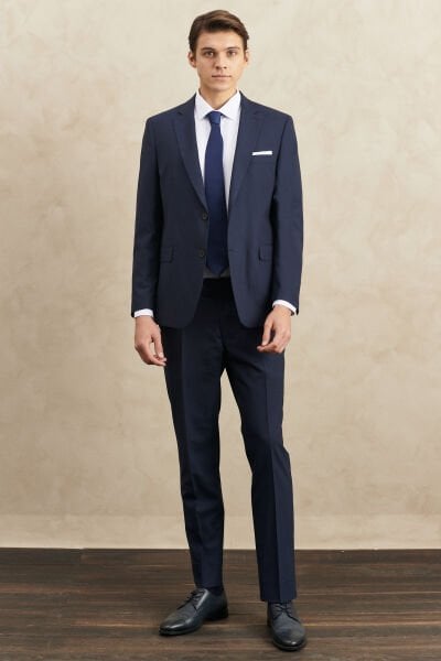 Altınyıldız 4A3010000017 Lacivert Erkek Demas Dallas Regular Fit Takım Elbise