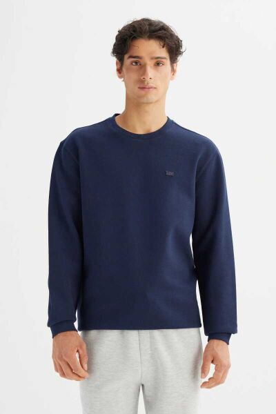 LEE L2520308411 Lacivert Erkek Bisiklet Yaka Regular Fit Sweatshirt