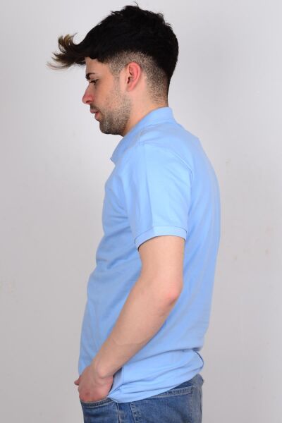 Lee L211810400 Mavi Polo Yaka Erkek T-shirt