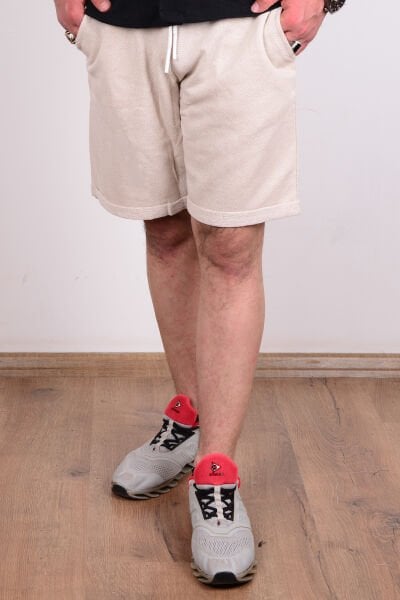 Cazador 24YCEEO06095 Bej Erkek Slim Fit  Hafif Kumaş Cepli Örme Bermuda Şort