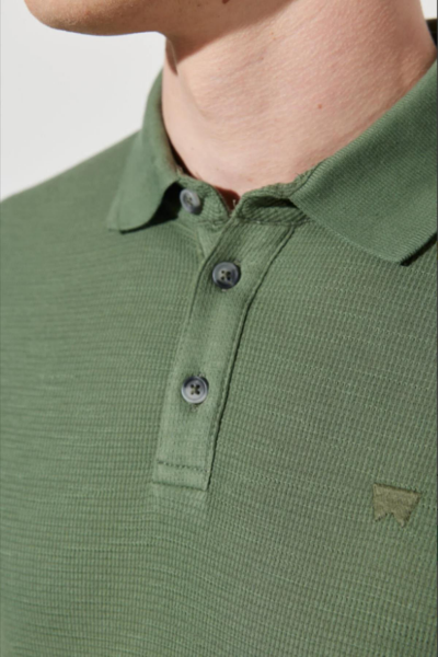 Wrangler W231325801 Yeşil Erkek Polo Yaka T-shirt