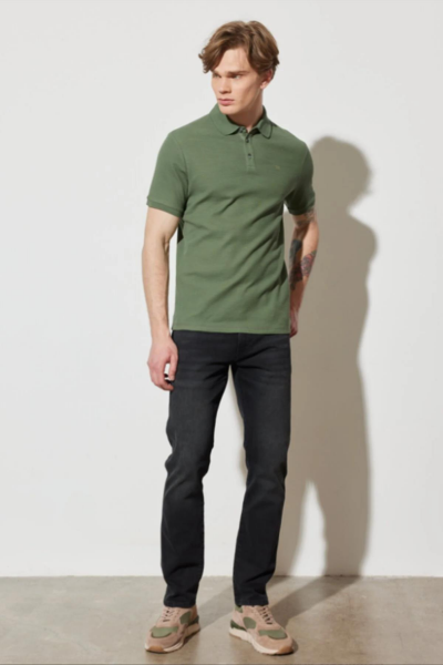 Wrangler W231325801 Yeşil Erkek Polo Yaka T-shirt