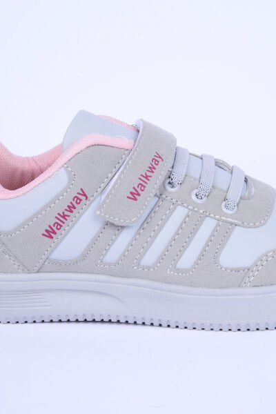 Walkway Mely 2362 Deri-Süet Rahat Taban Buz-Pudra Günlük Kız Çocuk Spor Ayakkabı