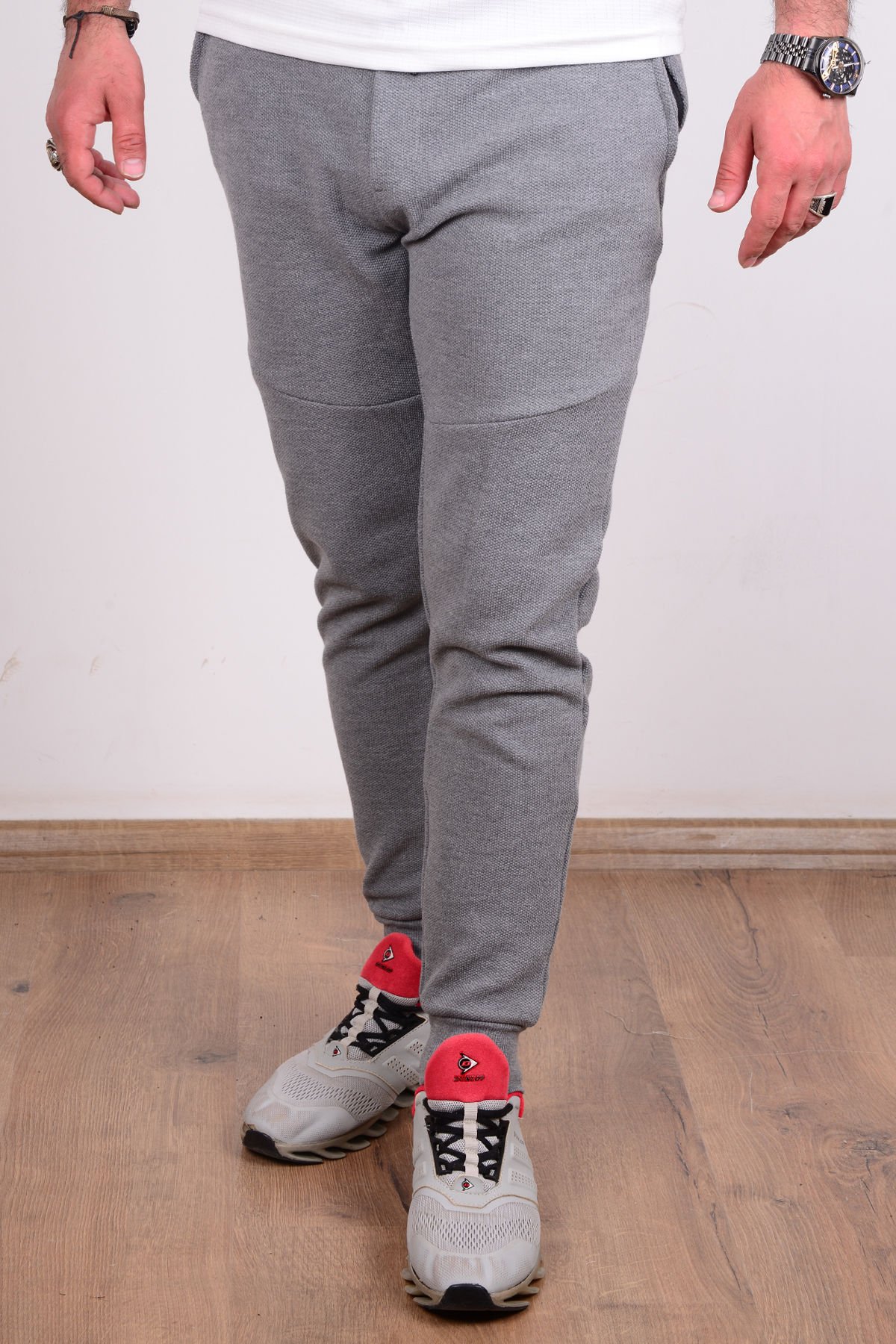 Cazador 24YCEEO08015 Gri Erkek Slim Fit Paçası Lastikli Dar Kesim Eşofman Altı