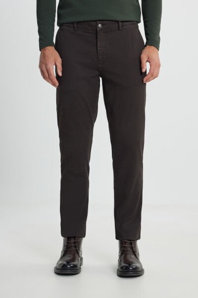 Altınyıldız ACE012510149 Kahverengi Erkek Önde Yan Cepli Pantalon