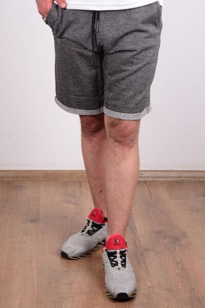 Cazador 24YCEEO06095 Siyah Erkek Slim Fit  Hafif Kumaş Cepli Örme Bermuda Şort