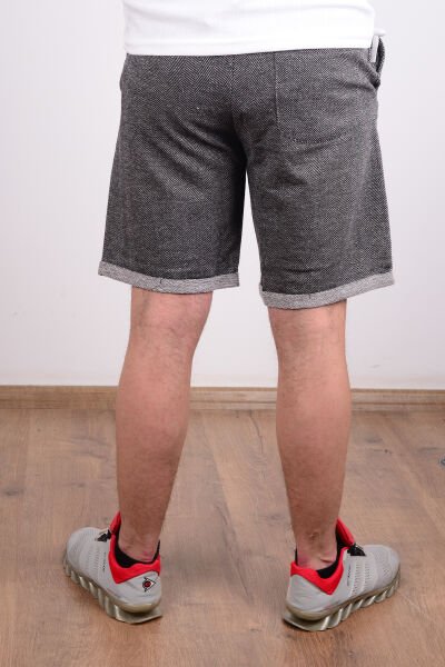 Cazador 24YCEEO06095 Siyah Erkek Slim Fit  Hafif Kumaş Cepli Örme Bermuda Şort