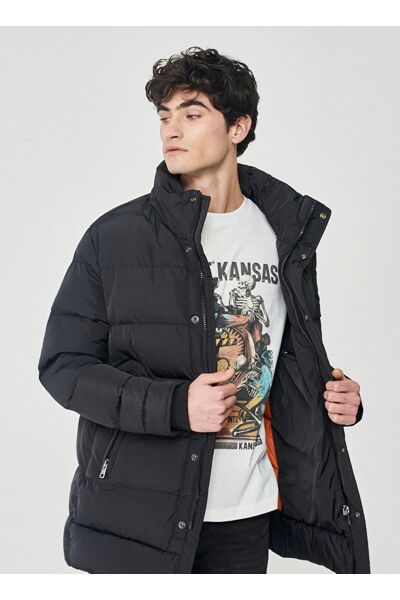 Lee L222360001 Erkek Siyah Destekli Mont