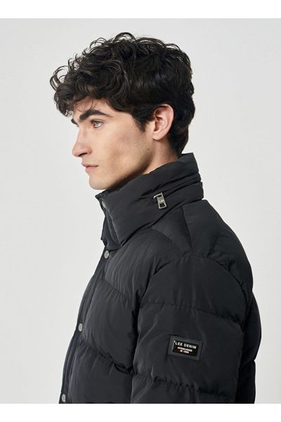 Lee L222360001 Erkek Siyah Destekli Mont