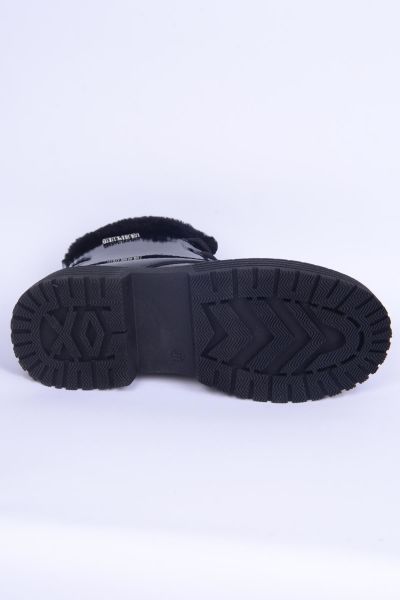 Pierre Cardin 52412 Siyah Kadın Parlak Rugan Bot