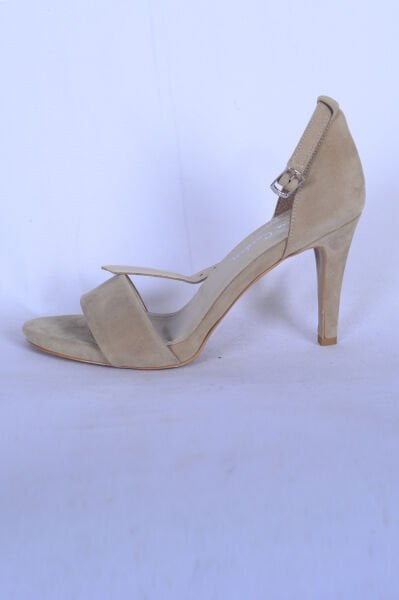 Pierre Cardin P-0000011423 Kadın Bej Süet Topuklu Ayakkabı