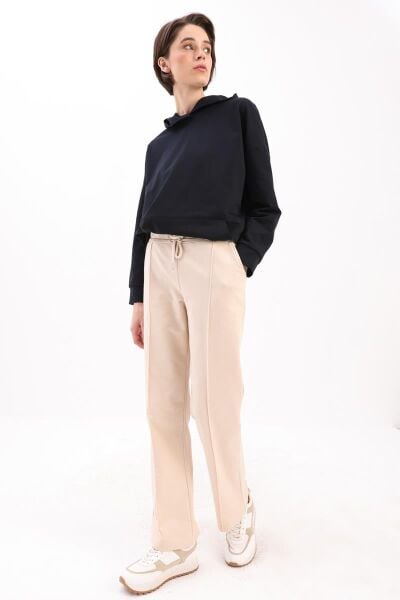 Allday BOB73003AL0 Taş Kadın Yandan Cepli Eşorfman Altı