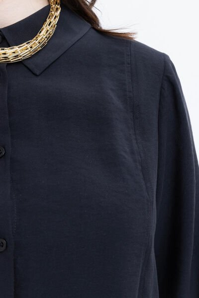 Allday S30091A9 Siyah Kadın Yırtmaç Detaylı Modal Pantolonlu Takım