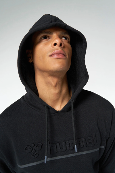 Hummel 921645-2001 Siyah Önü Hummel Baskılı Kapüşonlu Erkek Sweat