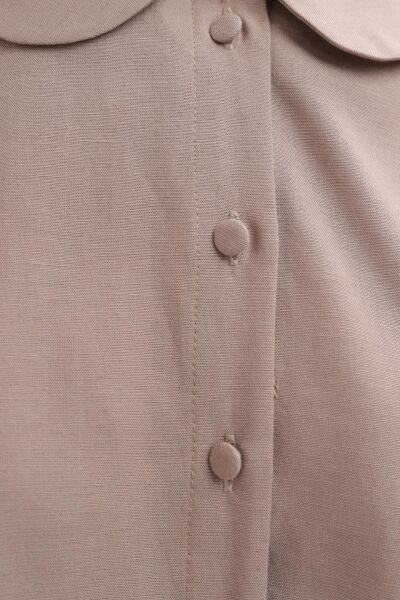 Allday S32036A0 Vizon Kadın Bebe Yakalı Keten Etekli Takım