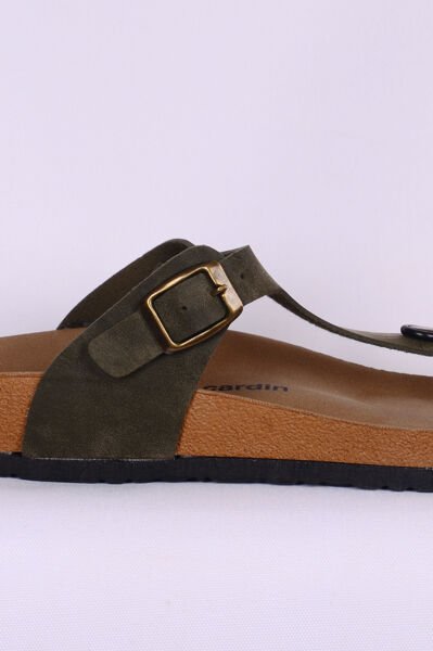 Pierre Cardin 7548 Parmak Arası Haki Kadın Terlik