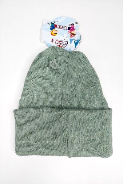 Hanece Kids Mint Yeşili Kedi Nakışlı Kız Çocuk Bere