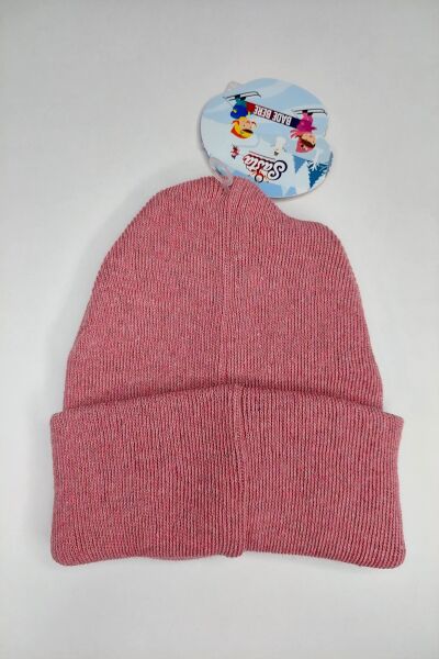 Hanece Kids Pembe Kedi Nakışlı Kız Çocuk Bere