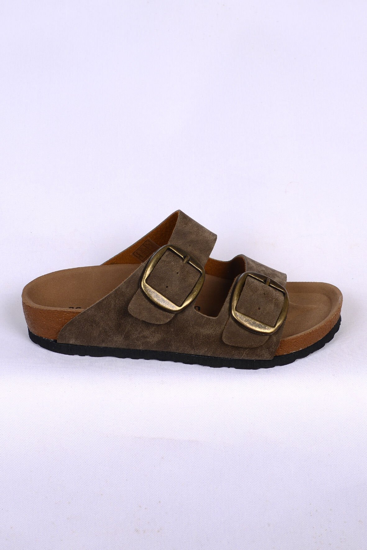 Pierre Cardin 7551 Anatomik Rahat Orijinal Ürün Çift Tokalı Vizon Kadın Terlik