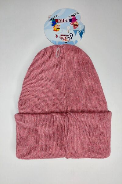 Hanece Kids Pembe Tavşan Nakışlı Kız Çocuk Bere