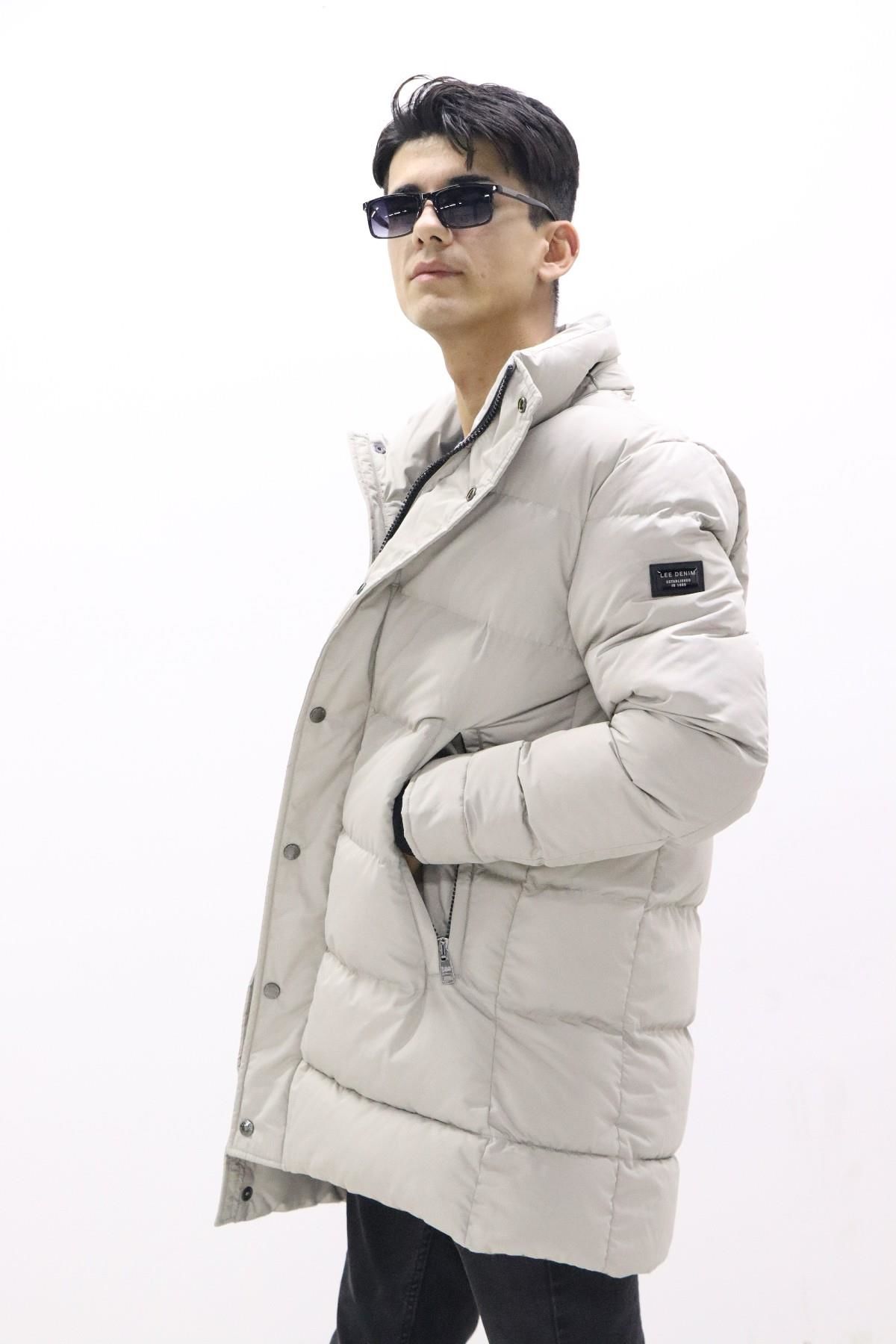 Lee L222360102 Erkek Krem Destekli Mont