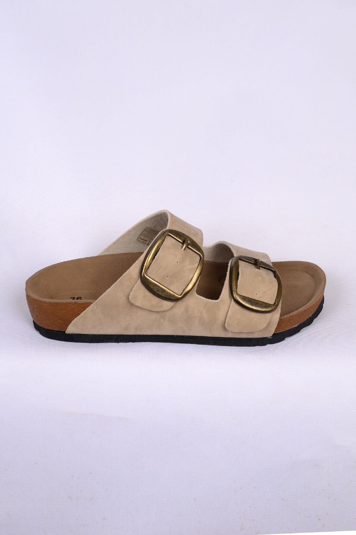 Pierre Cardin PC-7551 Yüksek Taban Ortopedik Taban Bej Kadın Günlük Terlik