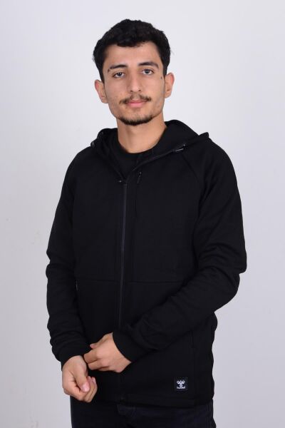 Hummel 921647-2001 Siyah Kapüşonlu Erkek Hırka
