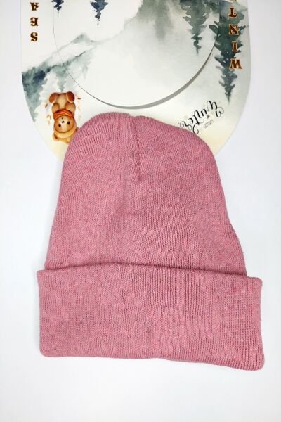 Hanece Kids Peluş Pembe Ayıcıklı Kız Çocuk Bere