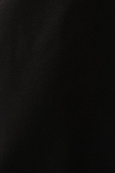 Loft 2038105 Siyah Erkek Kapüşonlu Baskı Detaylı İki İplik Sweat
