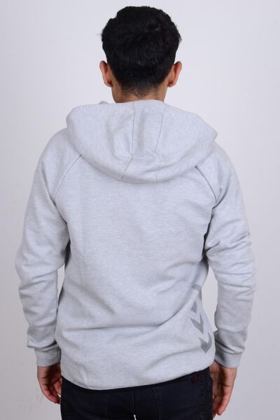 Hummel 921647-2006 Gri Kapüşonlu Erkek Hırka